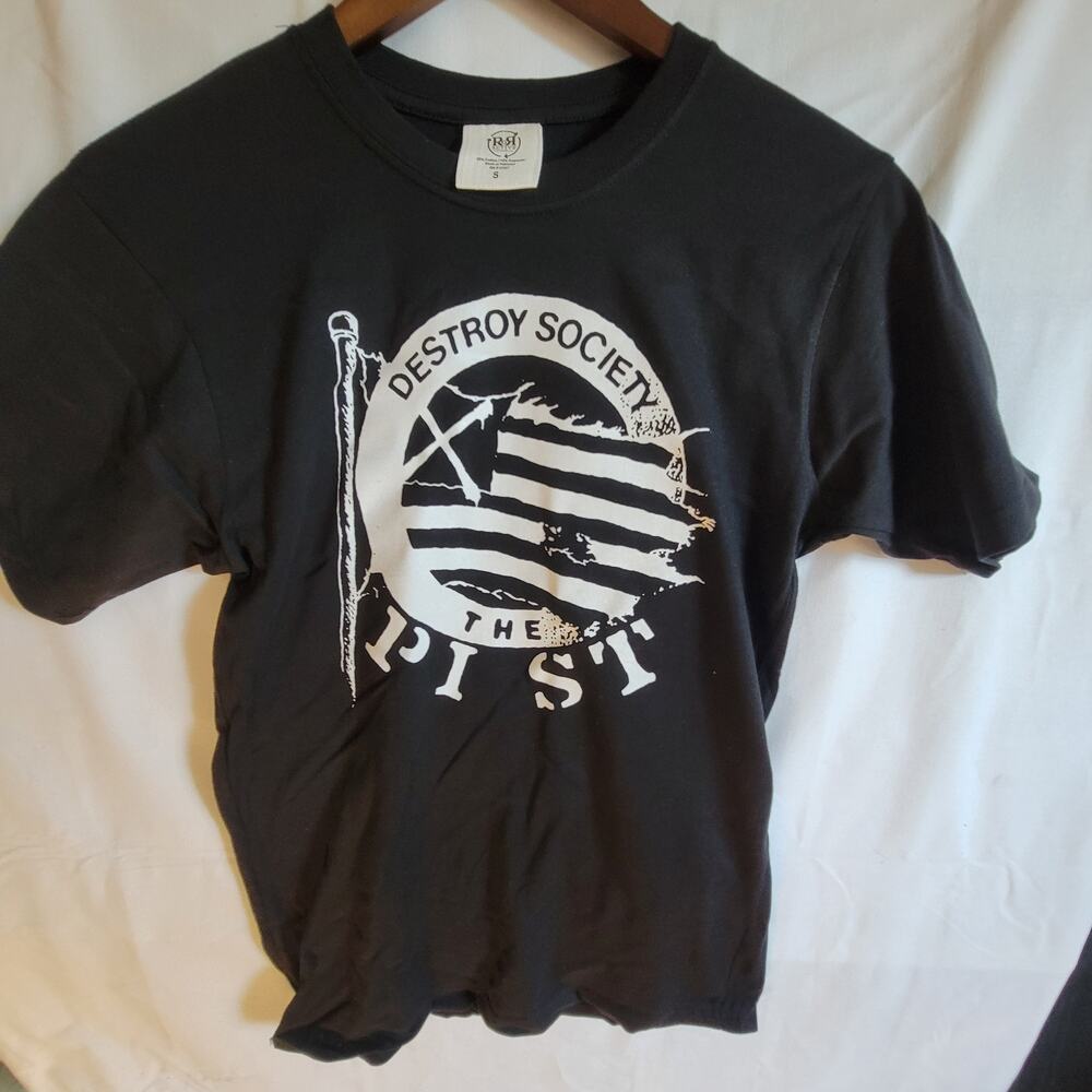 the Pist band t shirt size small black